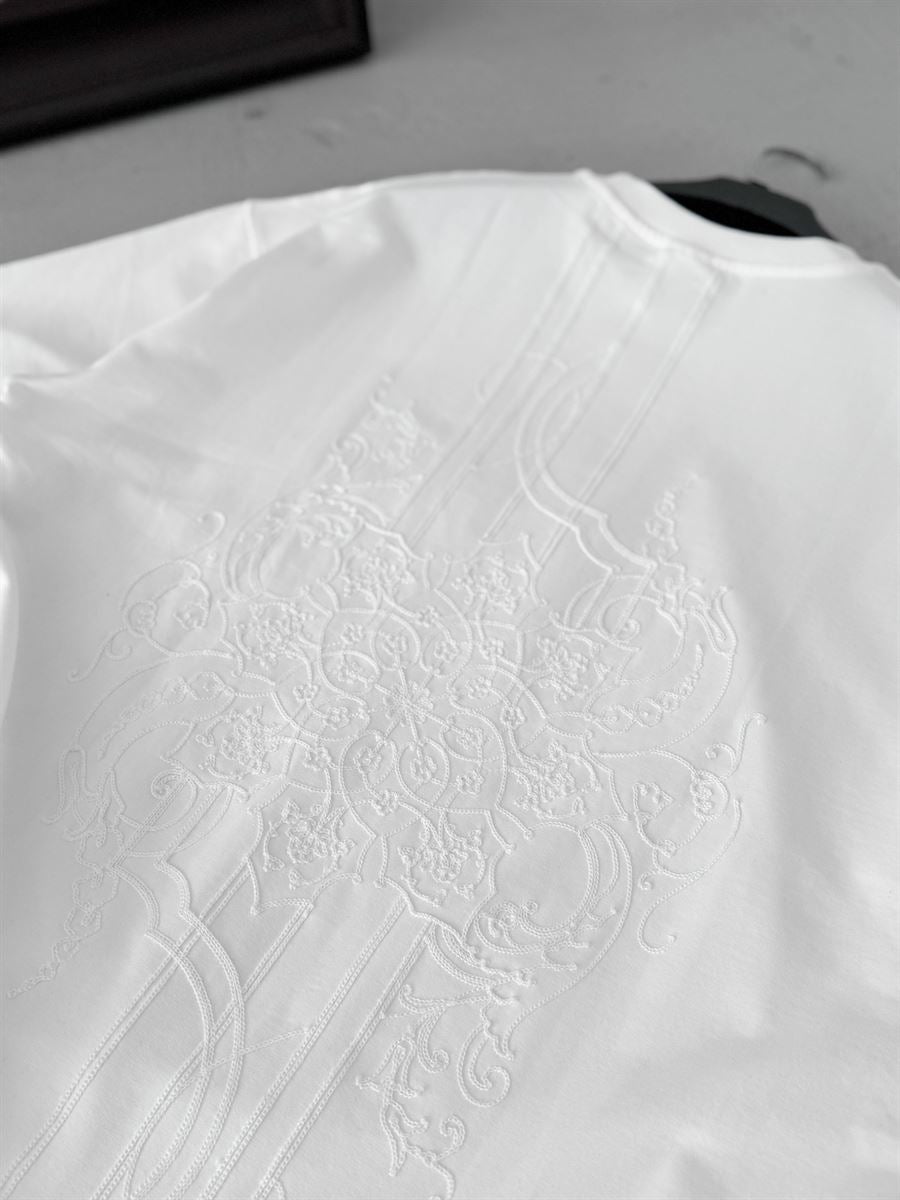 Embroidered Patterned Oversize T-Shirt