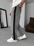 Knit Striped Straight Leg Sweatpants
