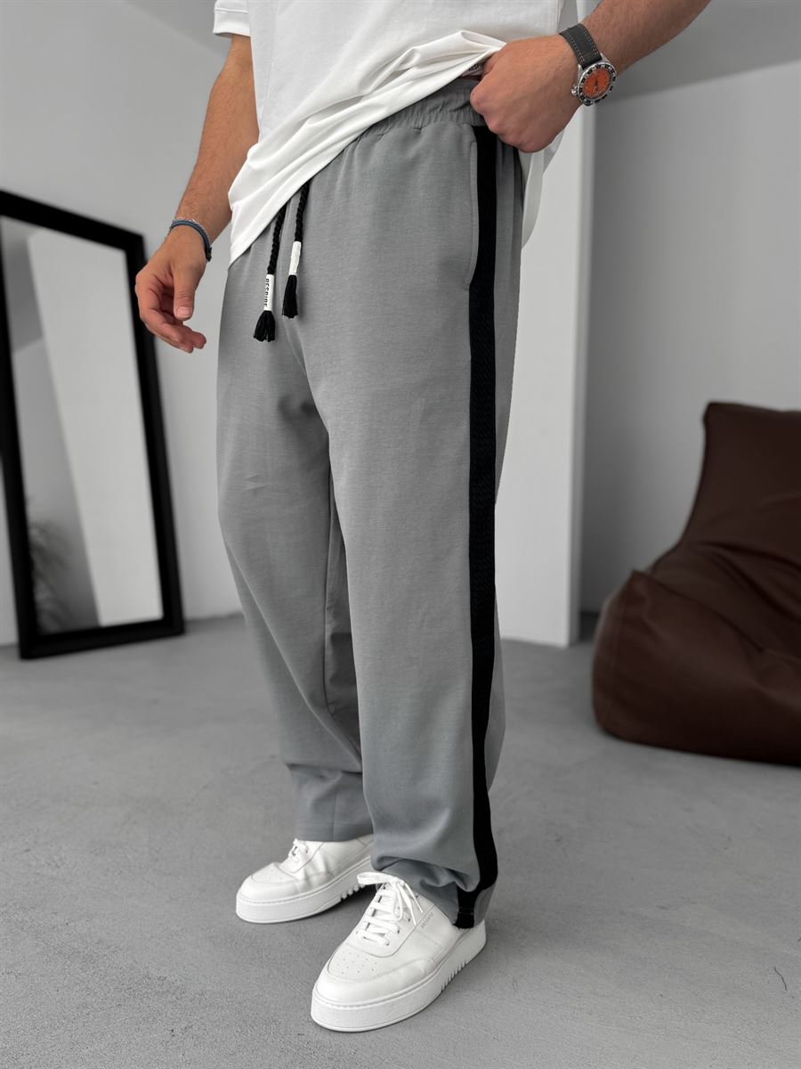 Knit Striped Straight Leg Sweatpants