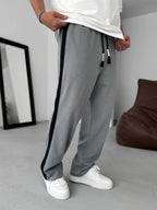 Knit Striped Straight Leg Sweatpants