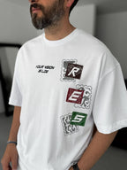 Low Vision Patched Oversize T-Shirt