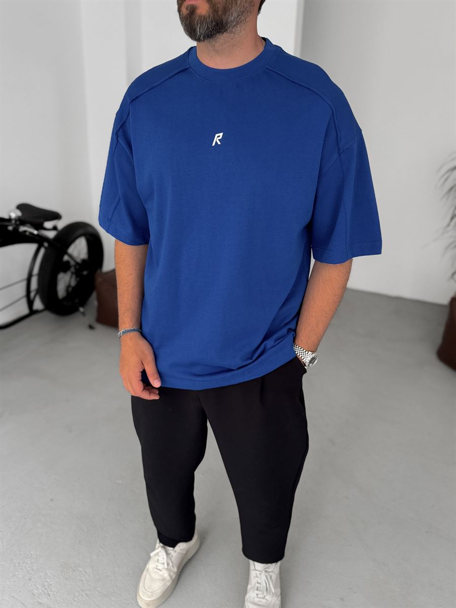 Shiny R-Printed Oversize T-Shirt