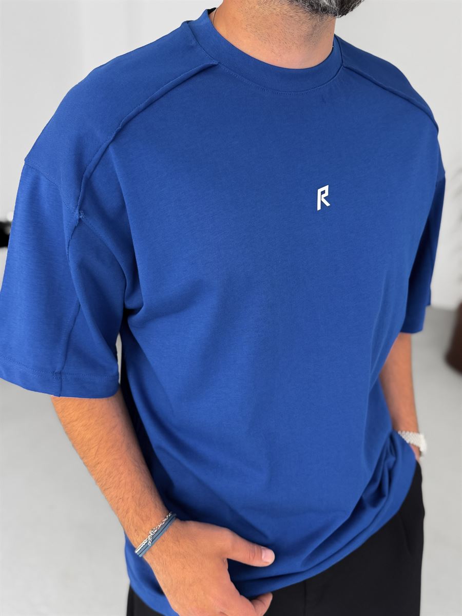 Shiny R-Printed Oversize T-Shirt