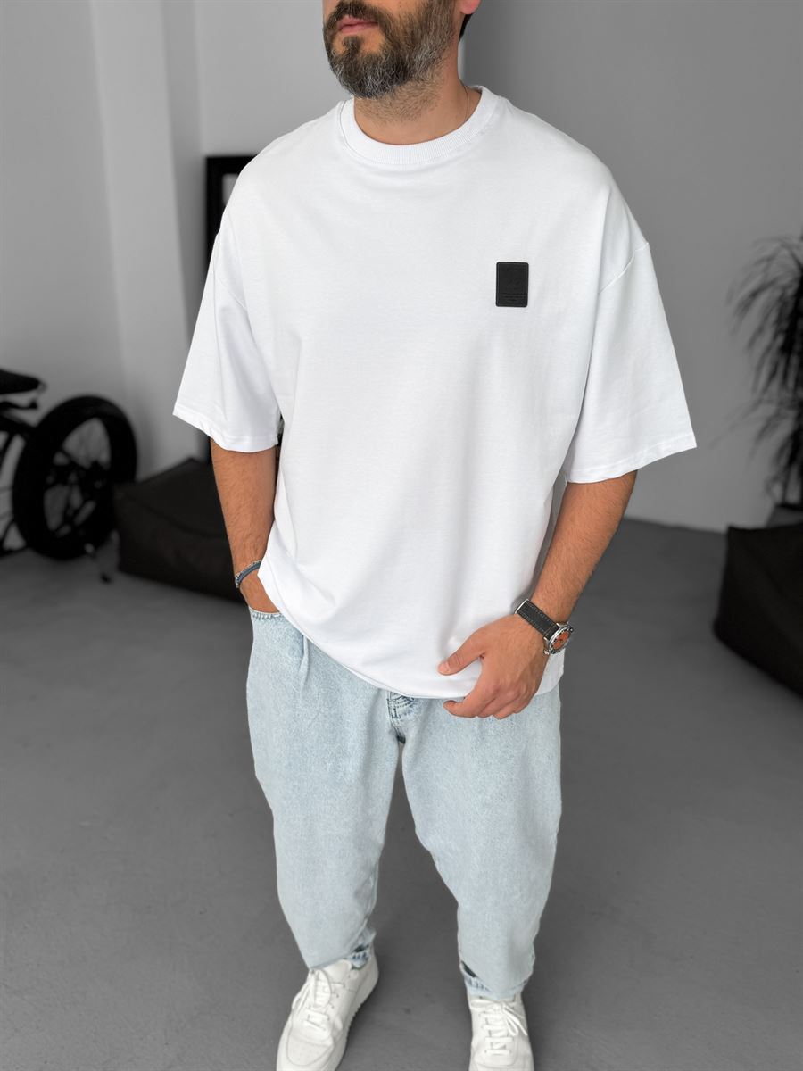 W-Detailed Oversize T-Shirt