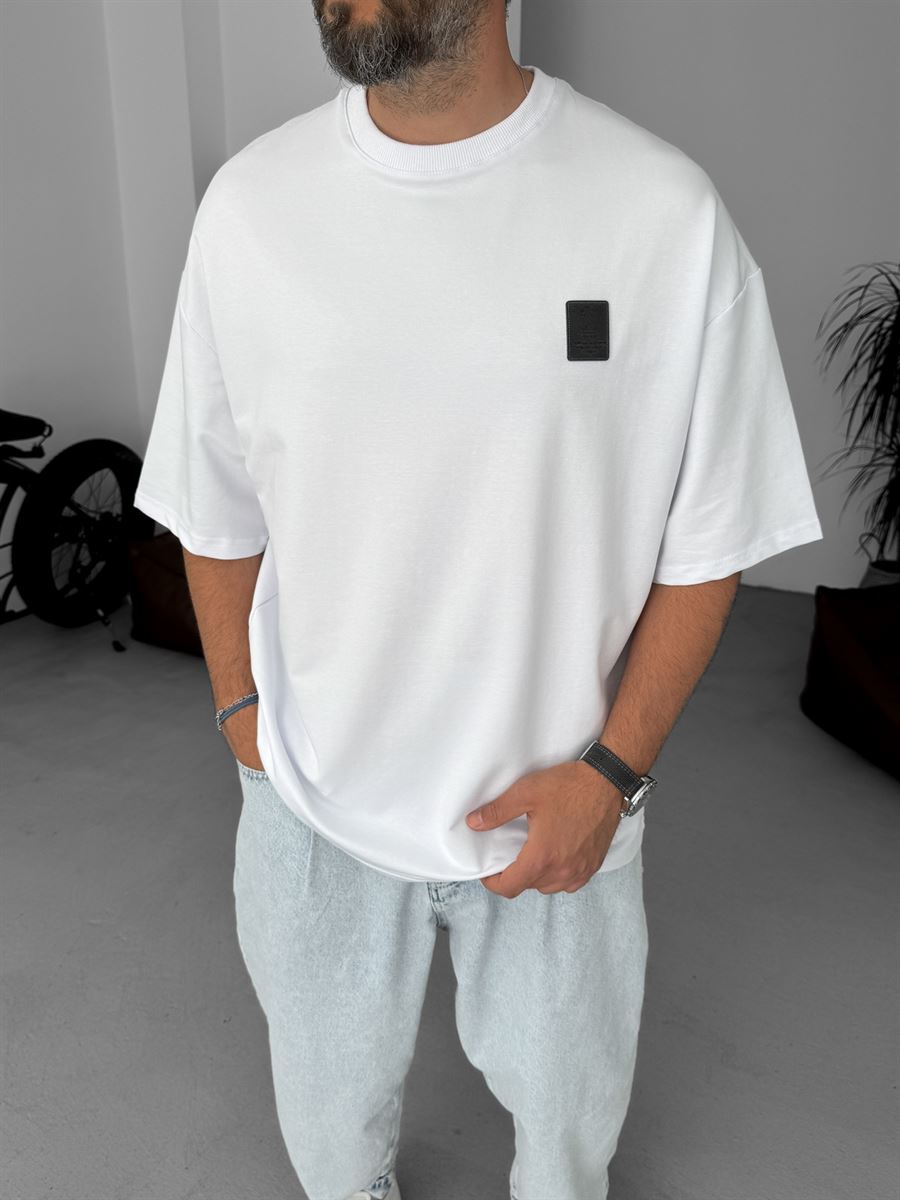 W-Detailed Oversize T-Shirt