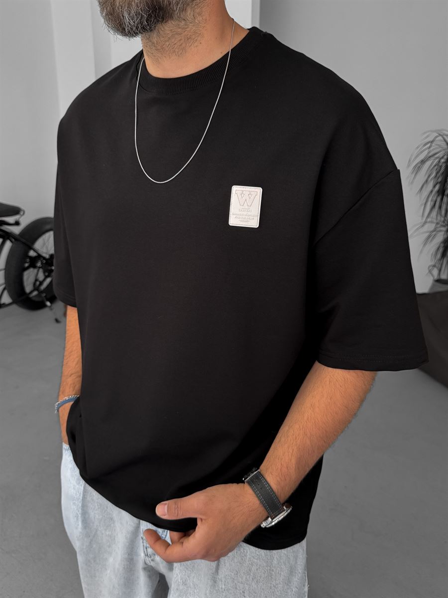 W-Detailed Oversize T-Shirt
