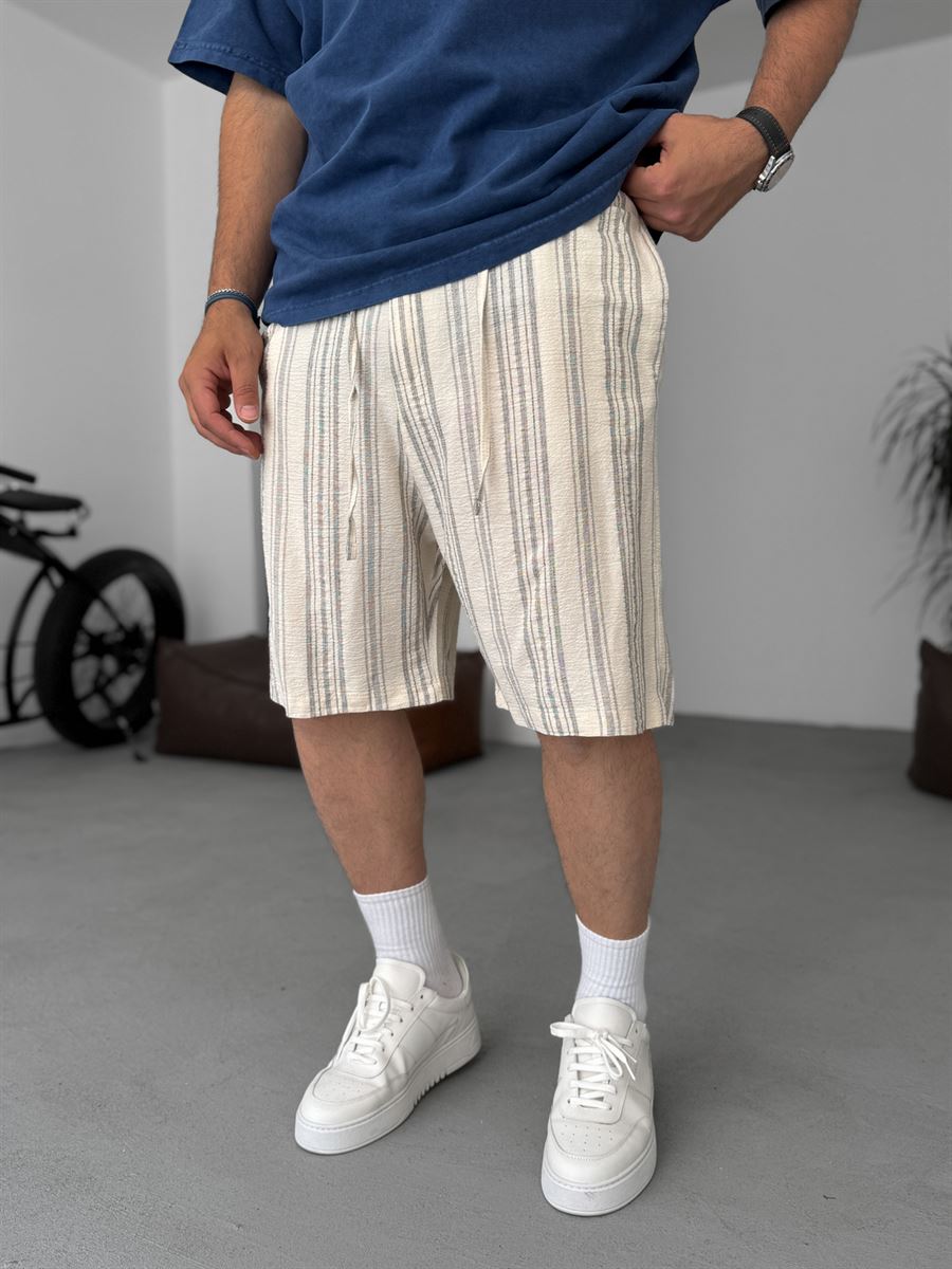 Striped Seersucker Shorts