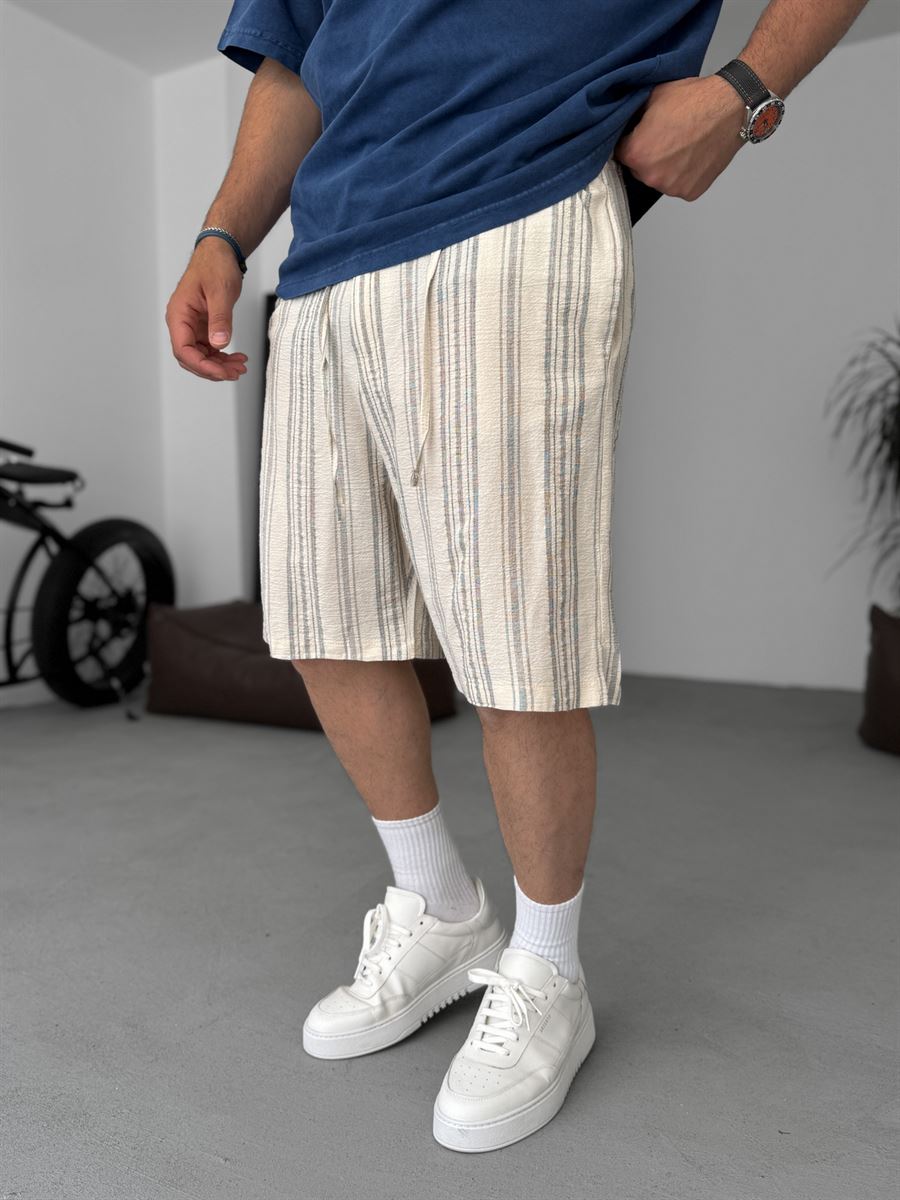 Striped Seersucker Shorts