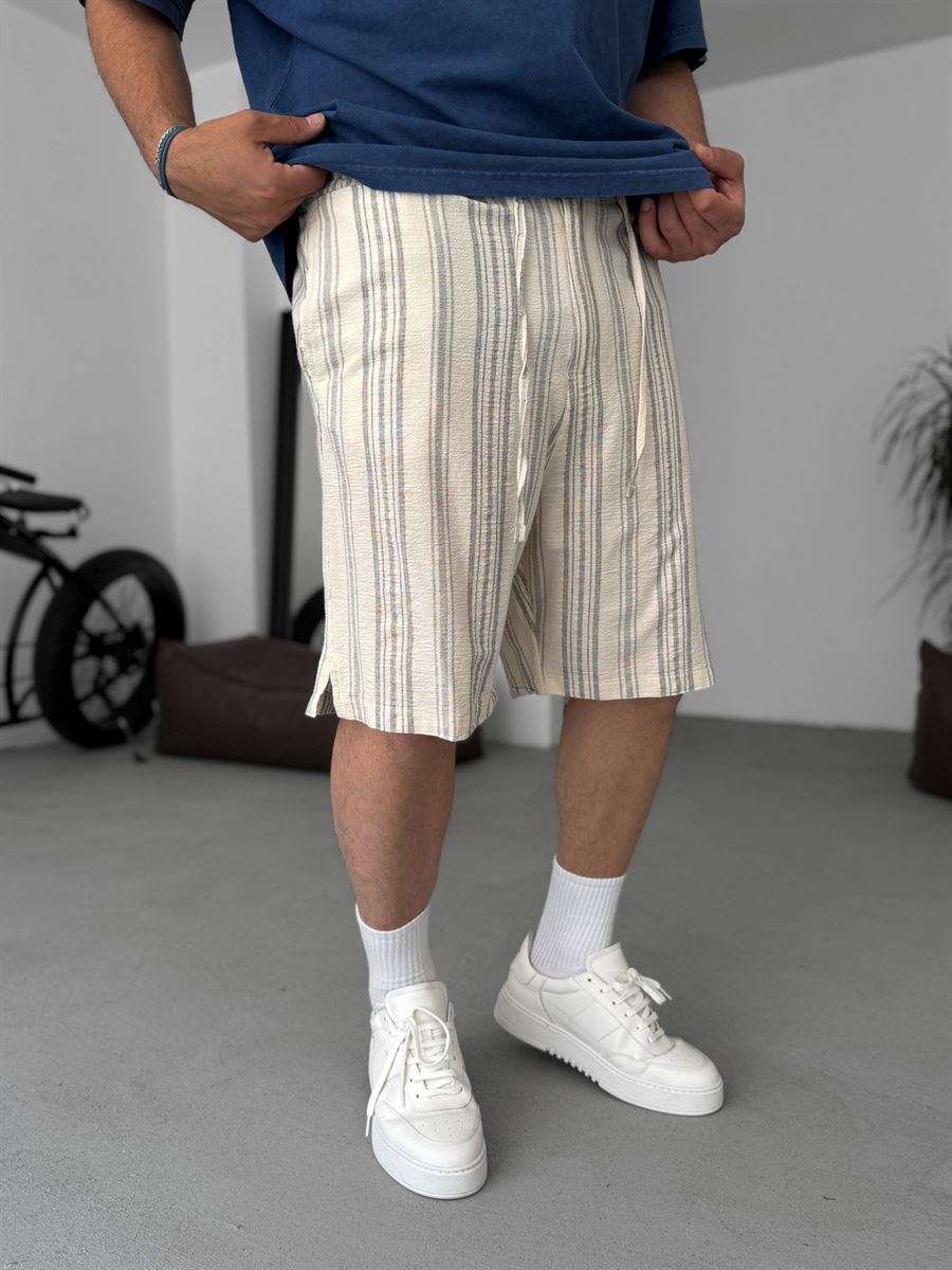 Striped Seersucker Shorts