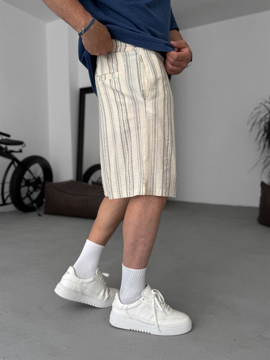 Striped Seersucker Shorts