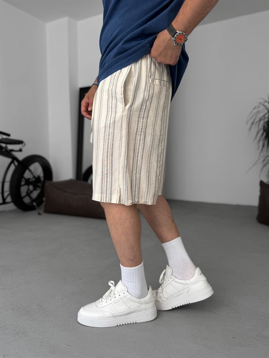 Striped Seersucker Shorts