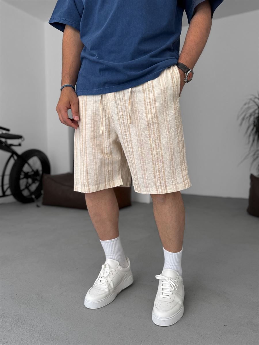 Striped Seersucker Shorts