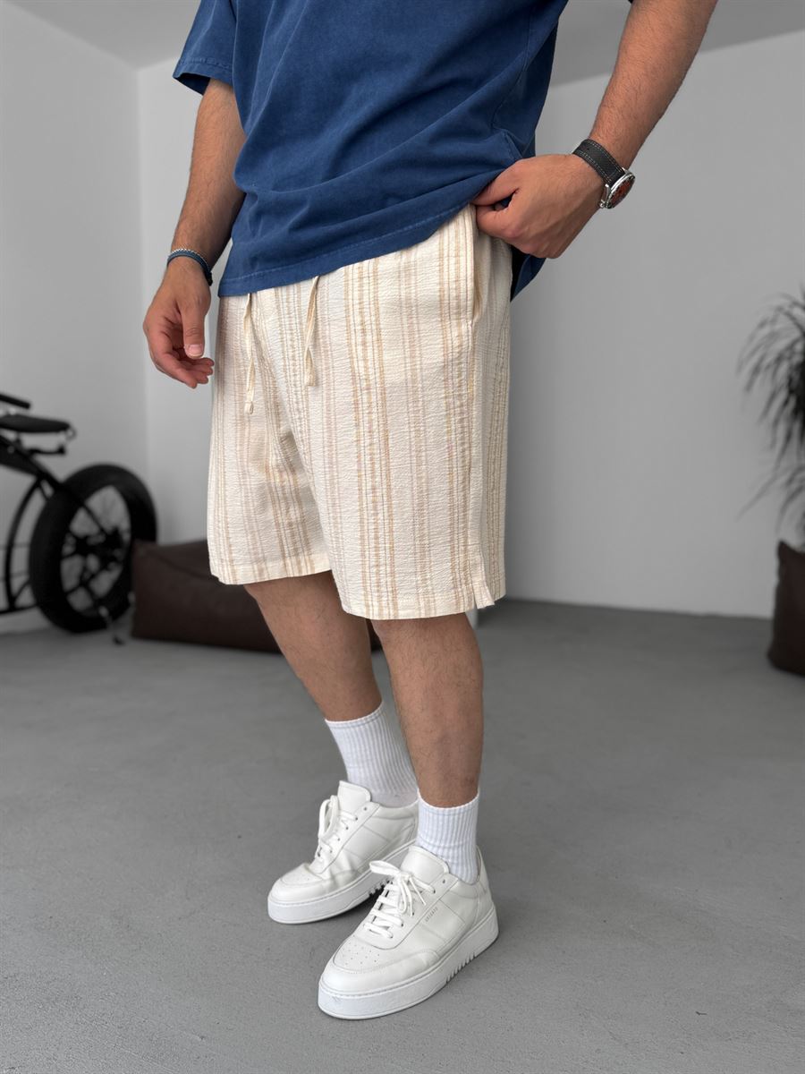 Striped Seersucker Shorts