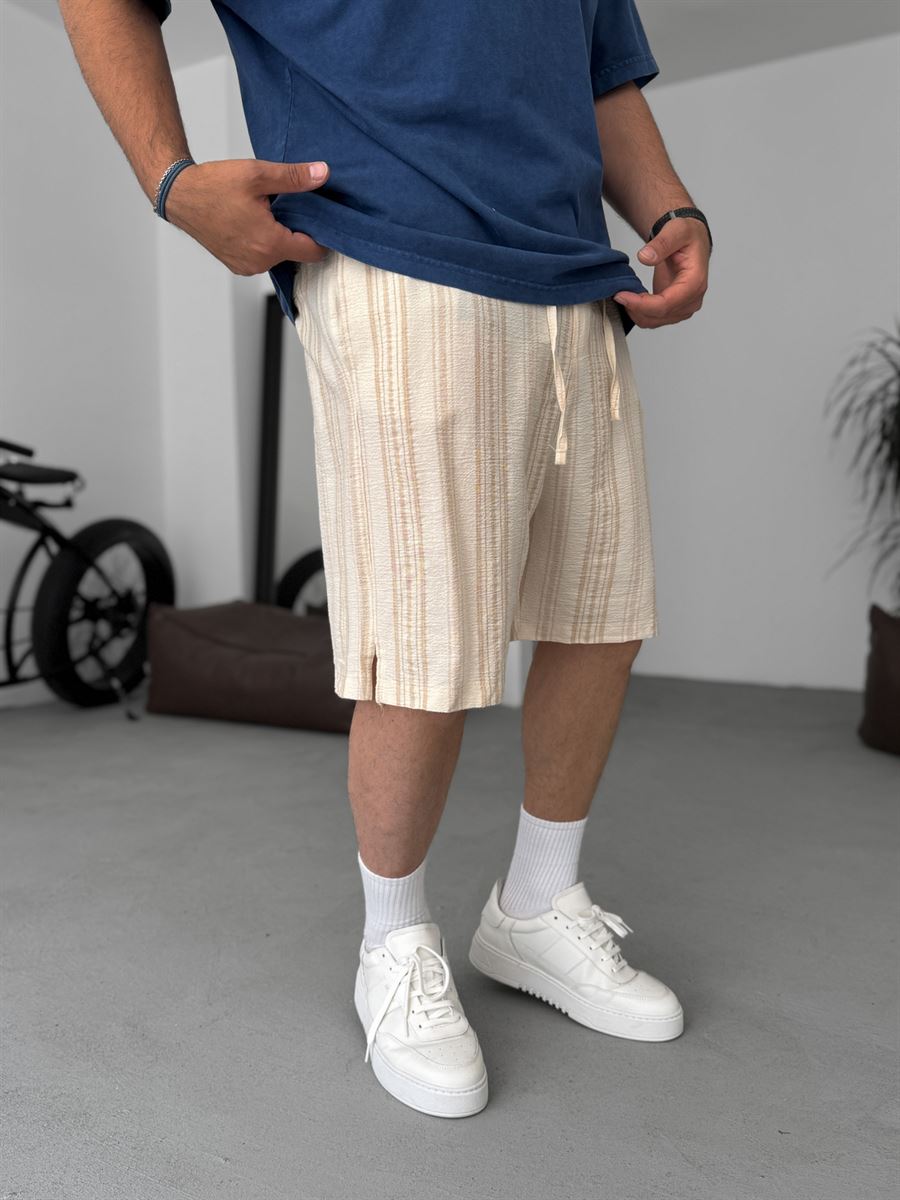 Striped Seersucker Shorts