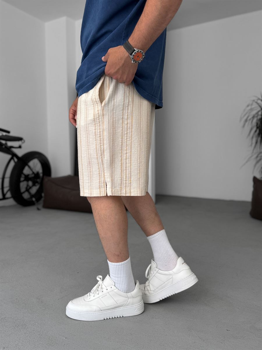 Striped Seersucker Shorts