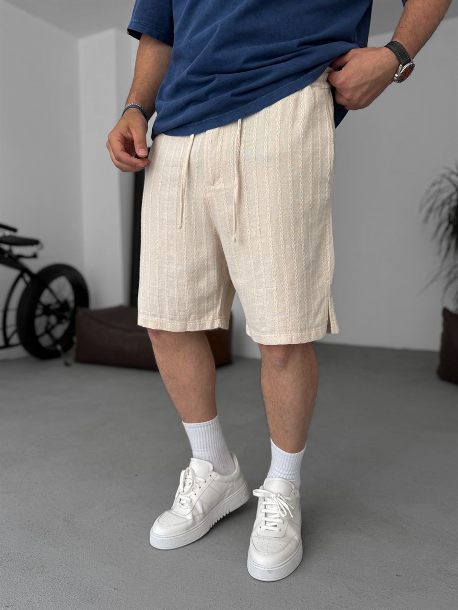 Knit Striped Shorts