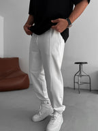 Elasticated Sweatpants with Stitching Detail