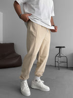 Elasticated Sweatpants with Stitching Detail