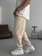Elasticated Sweatpants with Stitching Detail