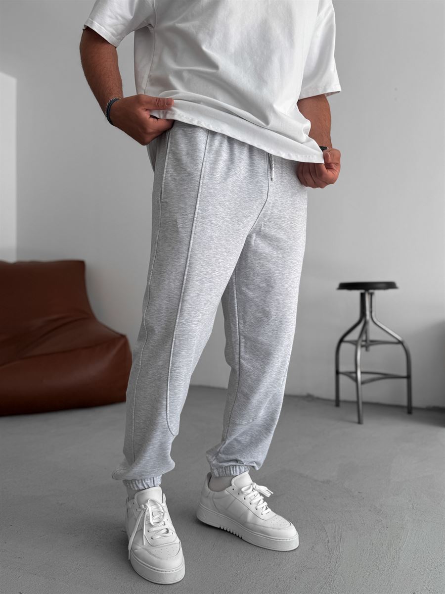 Stitched Detail Elastic Sweatpants