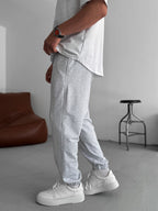 Stitched Detail Elastic Sweatpants