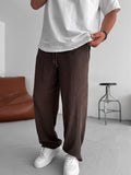 Melange Textured Straight Leg Pants