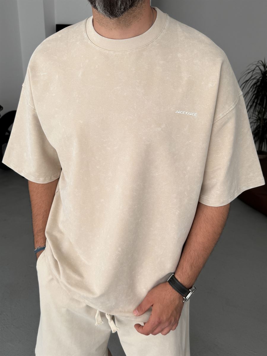 Washed Embossed Oversize T-Shirt