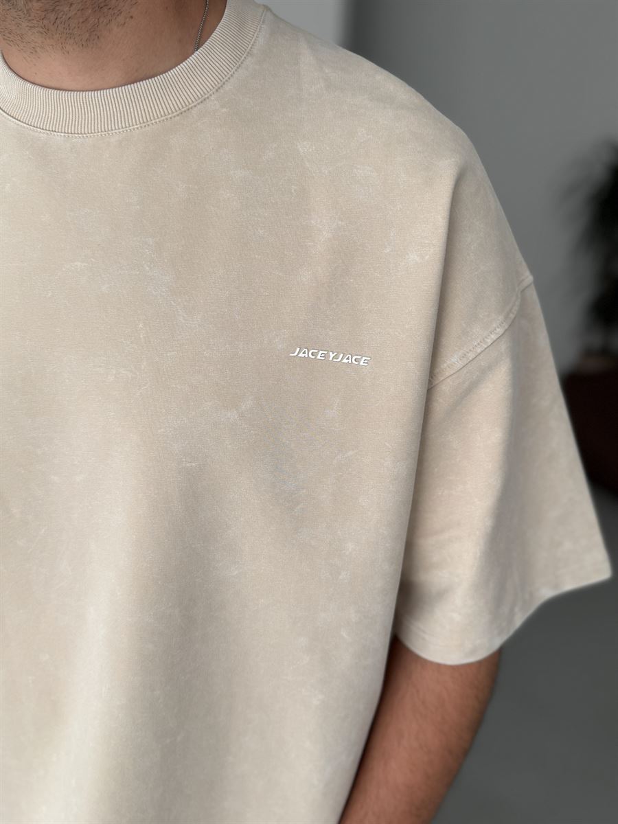 Washed Embossed Oversize T-Shirt