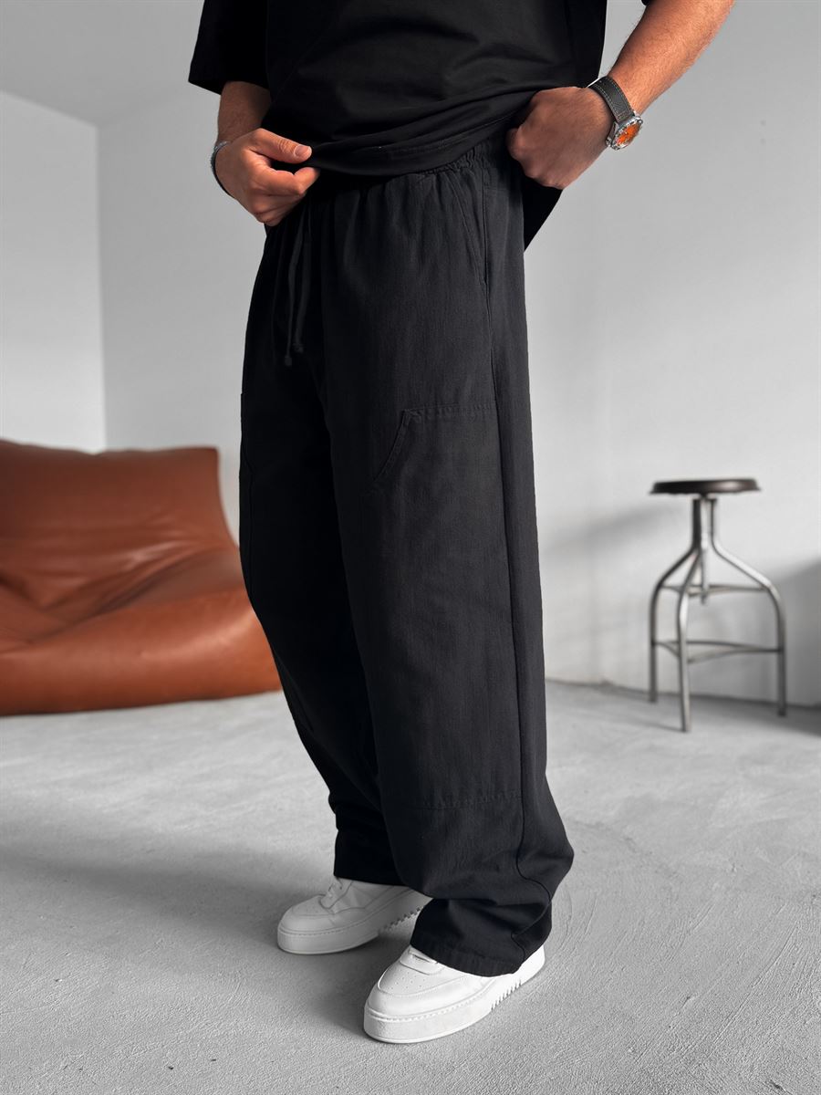 Baggy Pants with Front Patch Details