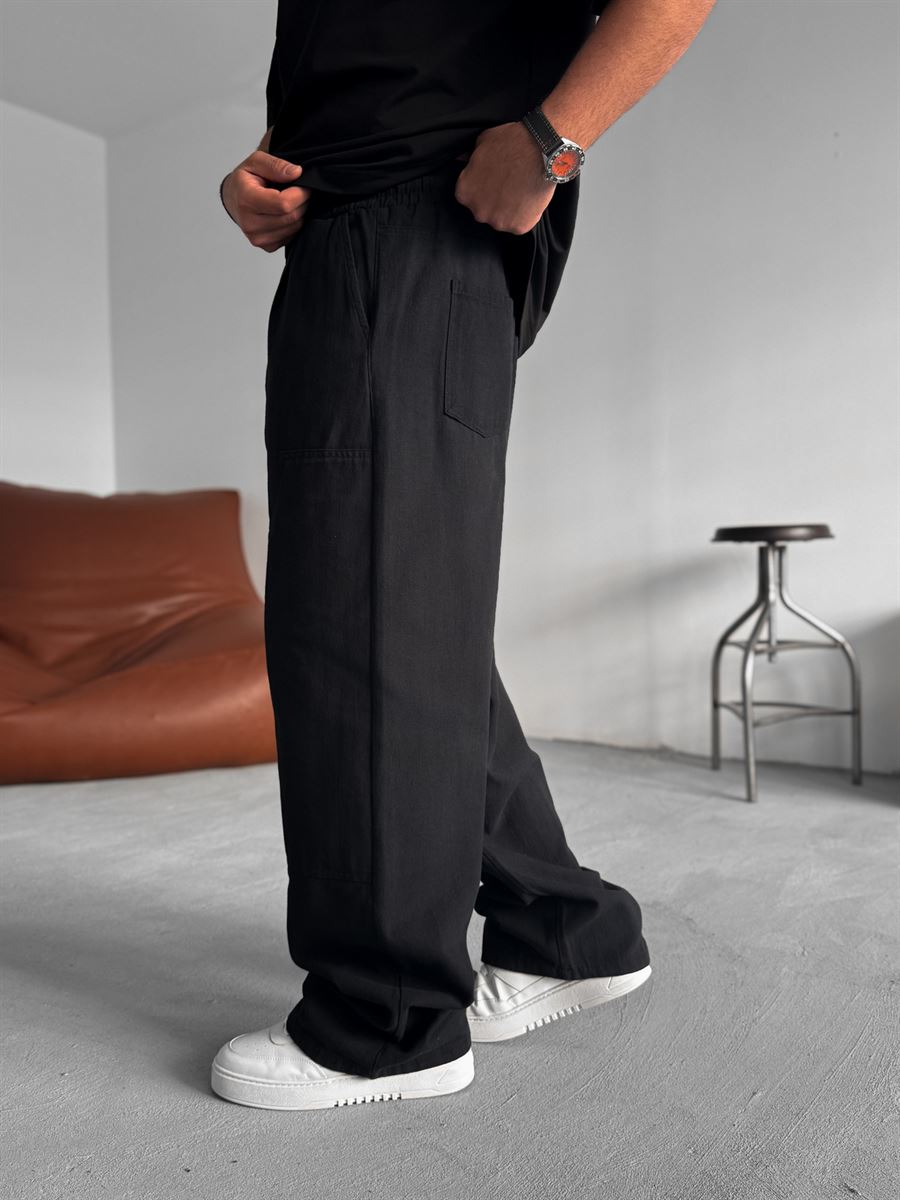 Baggy Pants with Front Patch Details