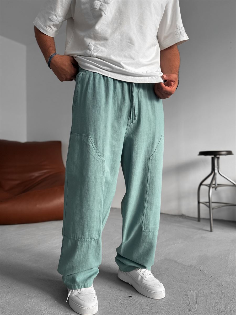 Baggy Pants with Front Patch Details
