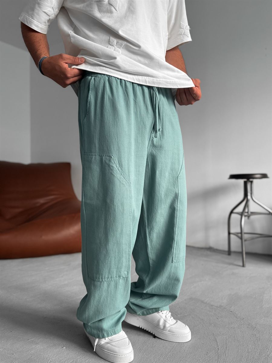 Baggy Pants with Front Patch Details