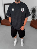 80 Printed Washed Oversize T-Shirt