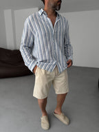 Striped Cotton Linen Shirt