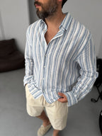 Striped Cotton Linen Shirt