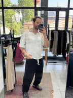 Striped V-Neck T-Shirt