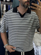 Striped V-Neck T-Shirt