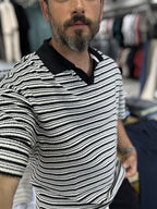 Striped V-Neck T-Shirt