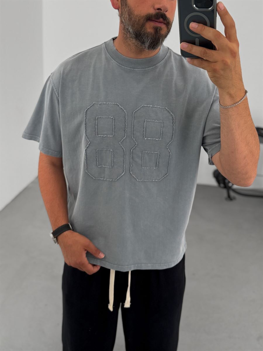 88 Patched Washed T-Shirt