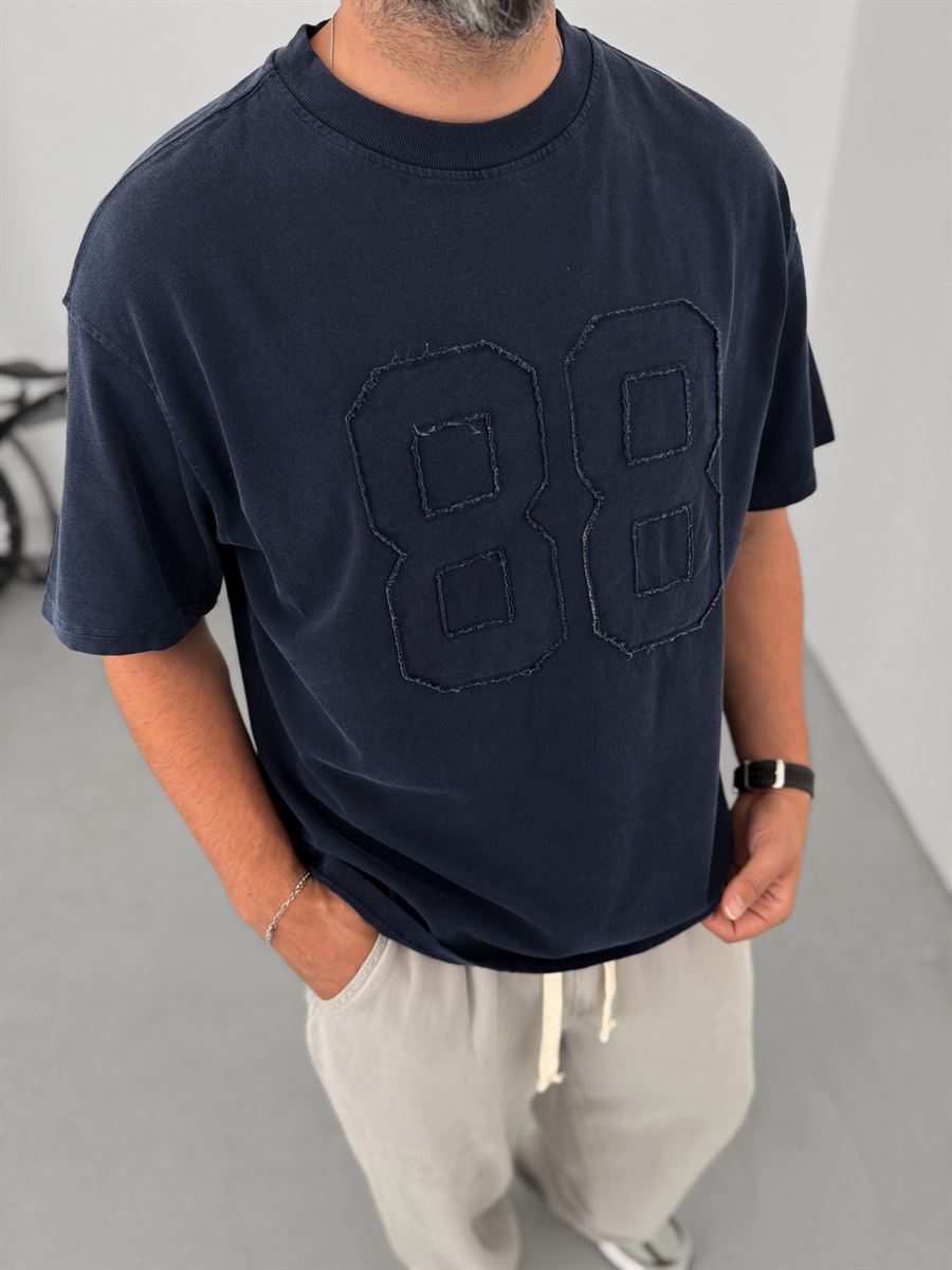 88 Patched Washed T-Shirt