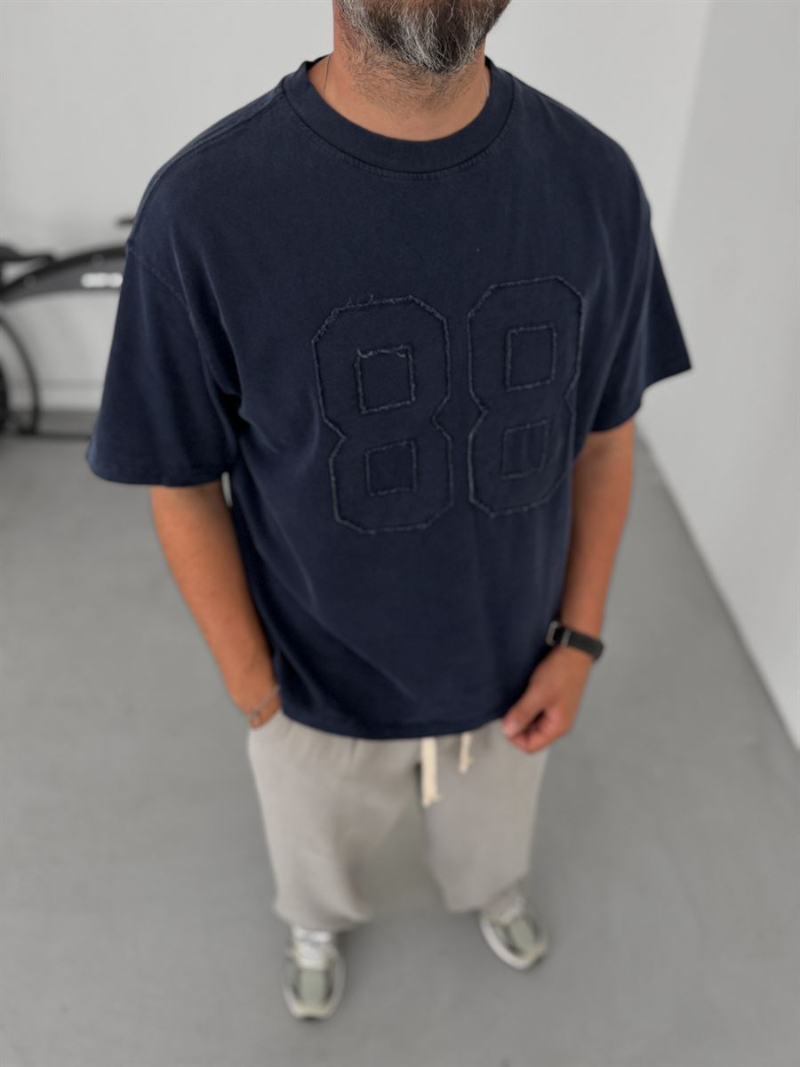 88 Patched Washed T-Shirt