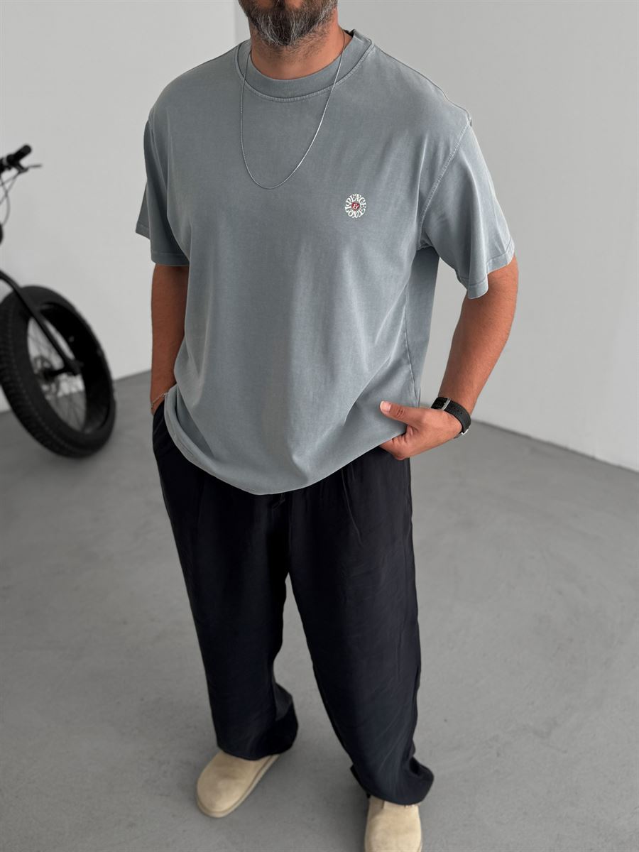 Peace Printed Washed T-Shirt