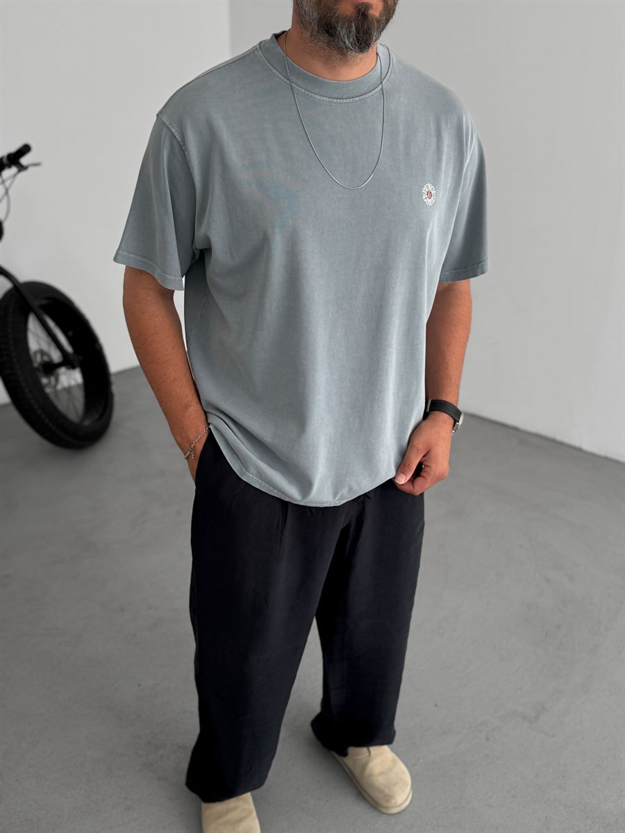 Peace Printed Washed T-Shirt