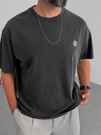 Peace Printed Washed T-Shirt