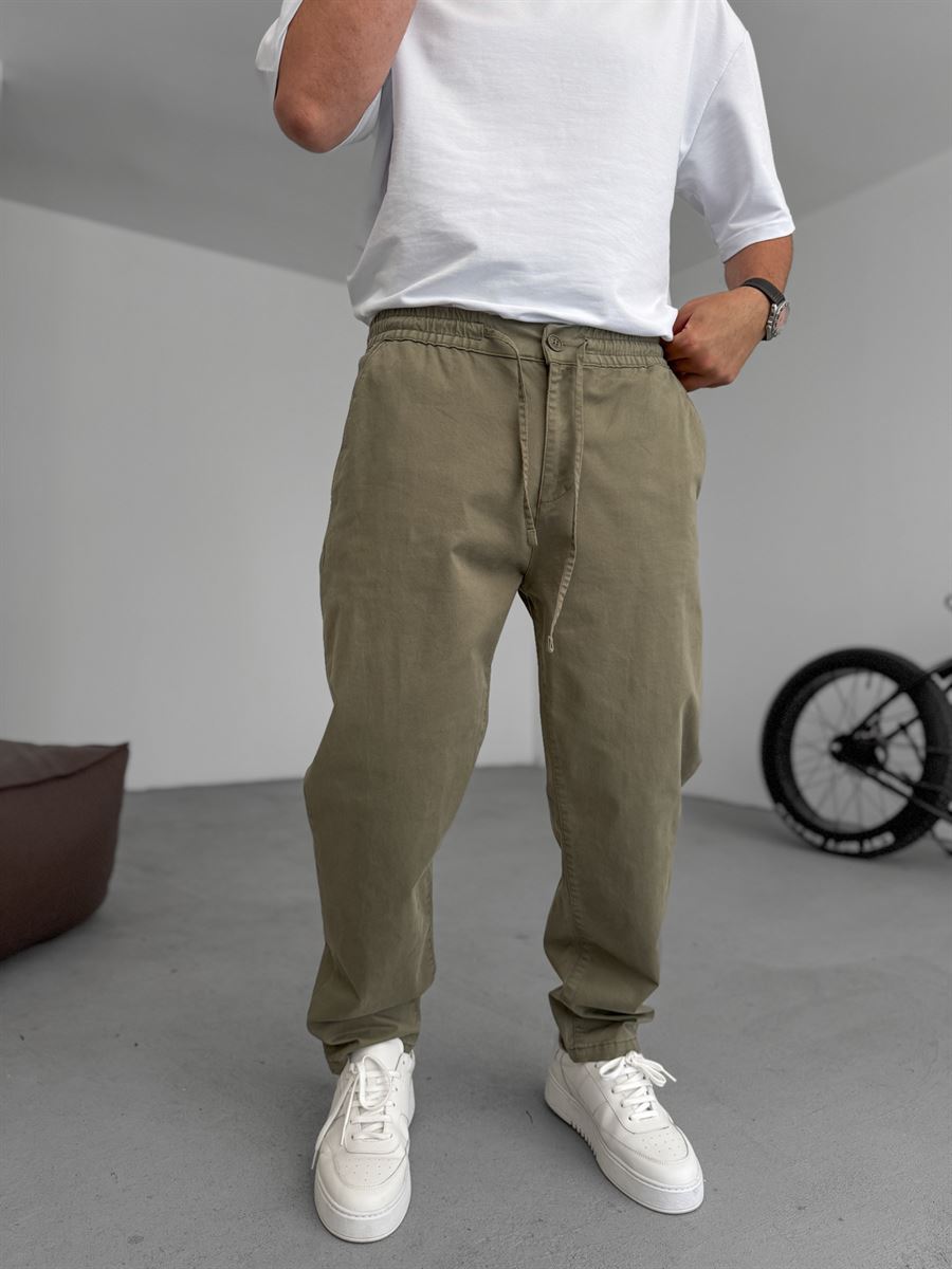 Carrot Cut Gabardine Pants