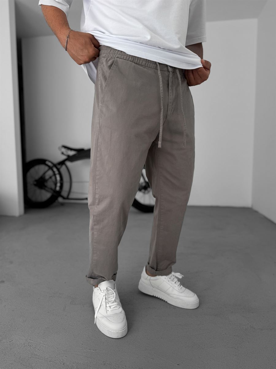 Carrot Cut Gabardine Pants