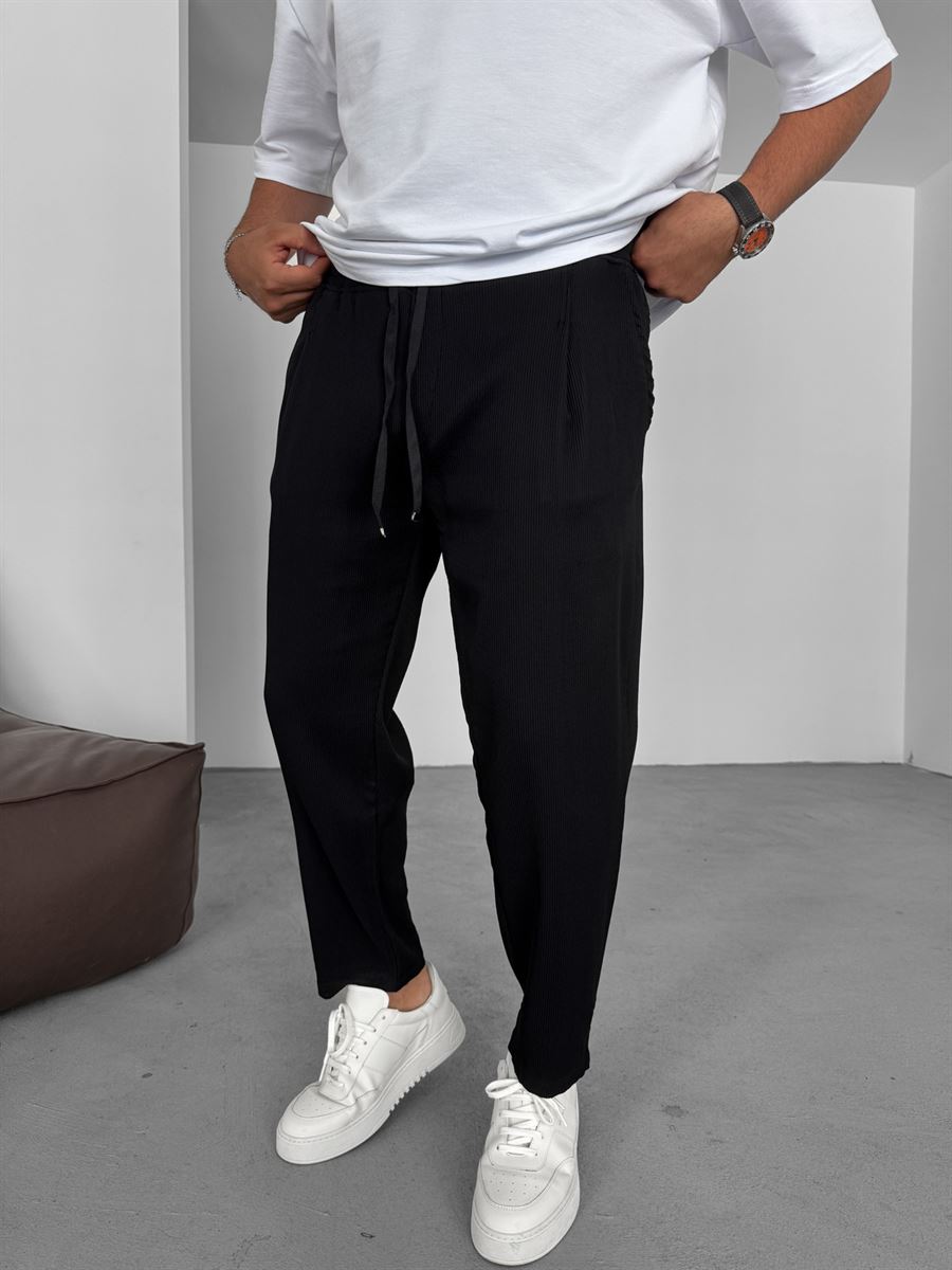 Ribbed Lycra Boyfriend Pants