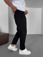 Ribbed Lycra Boyfriend Pants