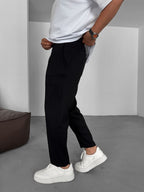 Ribbed Lycra Boyfriend Pants