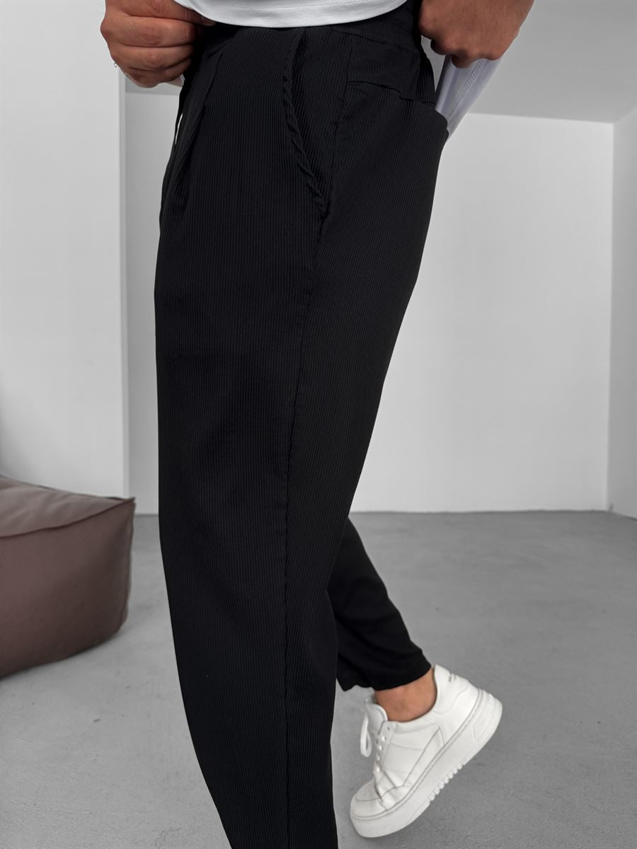 Ribbed Lycra Boyfriend Pants